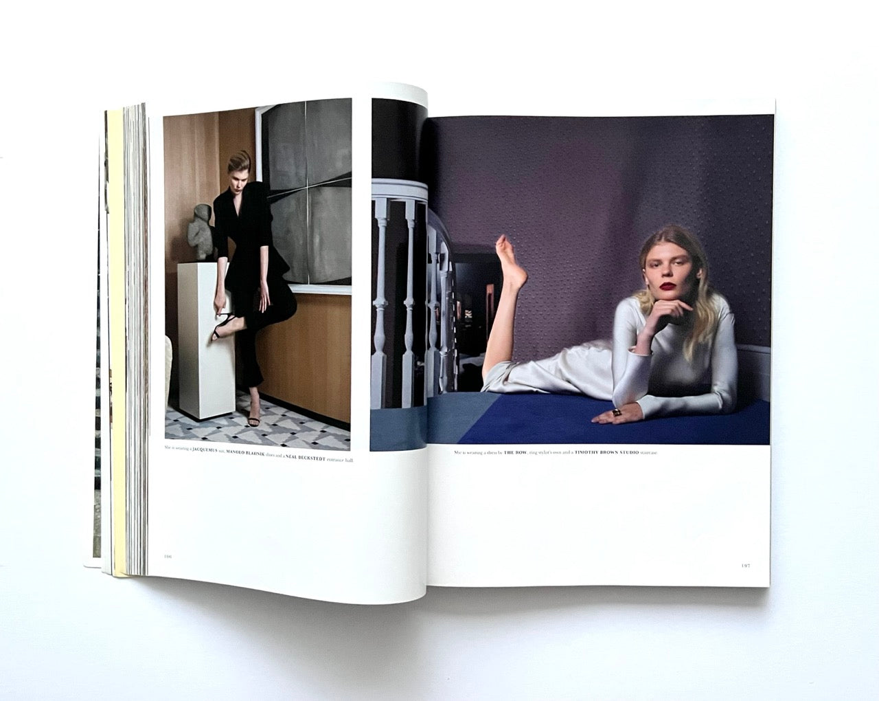 Open magazine - THE BEAUTIFUL HOME OF BUFFALO ZINE – ISSUE 6 (AW2017) - showing two pages with fashion-themed images of women in stylish outfits.