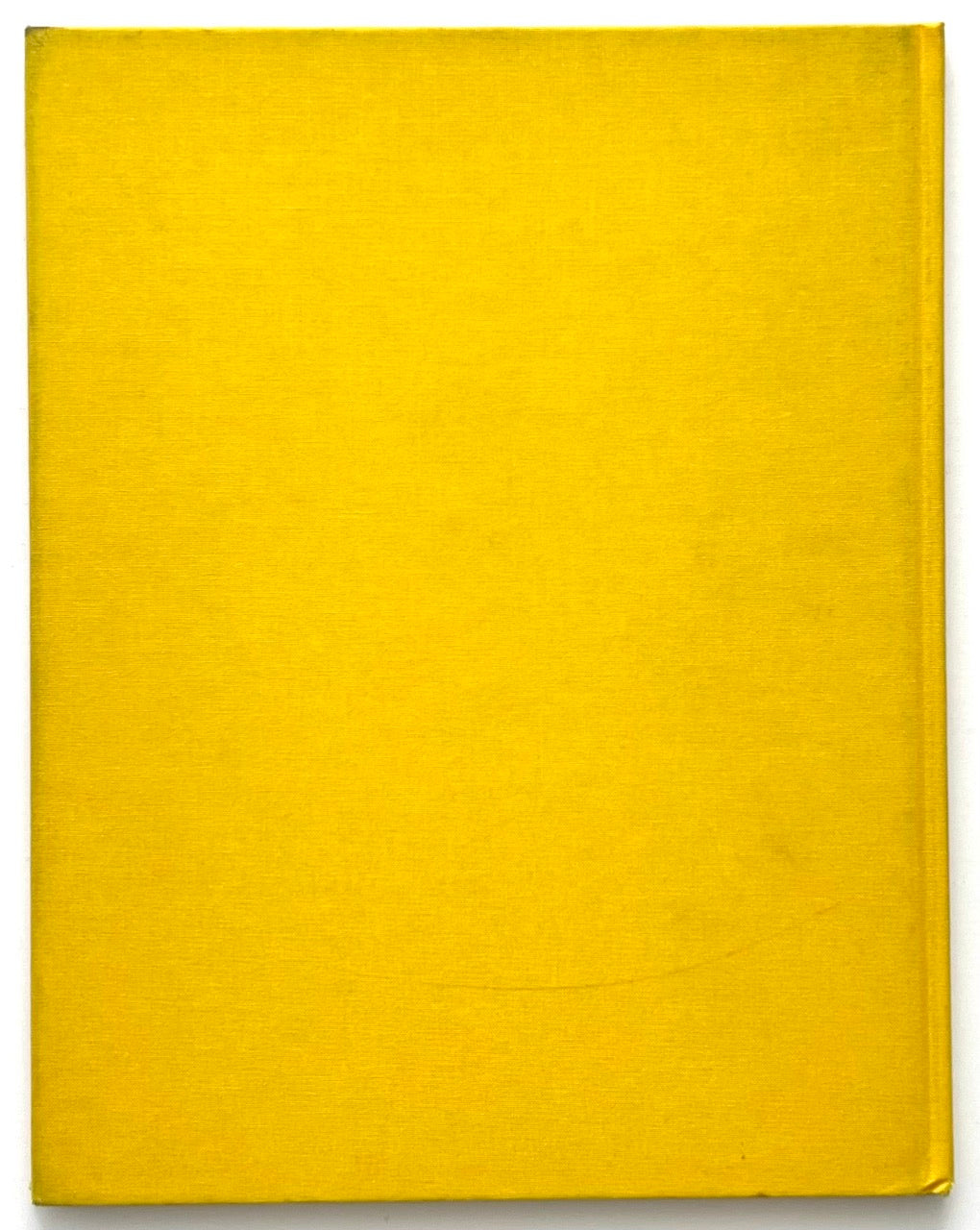 Die Son Sien Alles by Viviane Sassen (2012), plain yellow clothbound back cover with subtle texture and no imagery, minimalist artist book design.