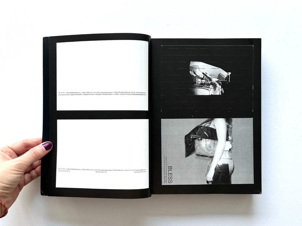 BLESS: Celebrating 10 Years of Themelessness, N° 00–N° 29 by Désirée Heiss and Ines Kaag, 2006. Interior spread featuring black-and-white experimental fashion photography and graphic layouts.