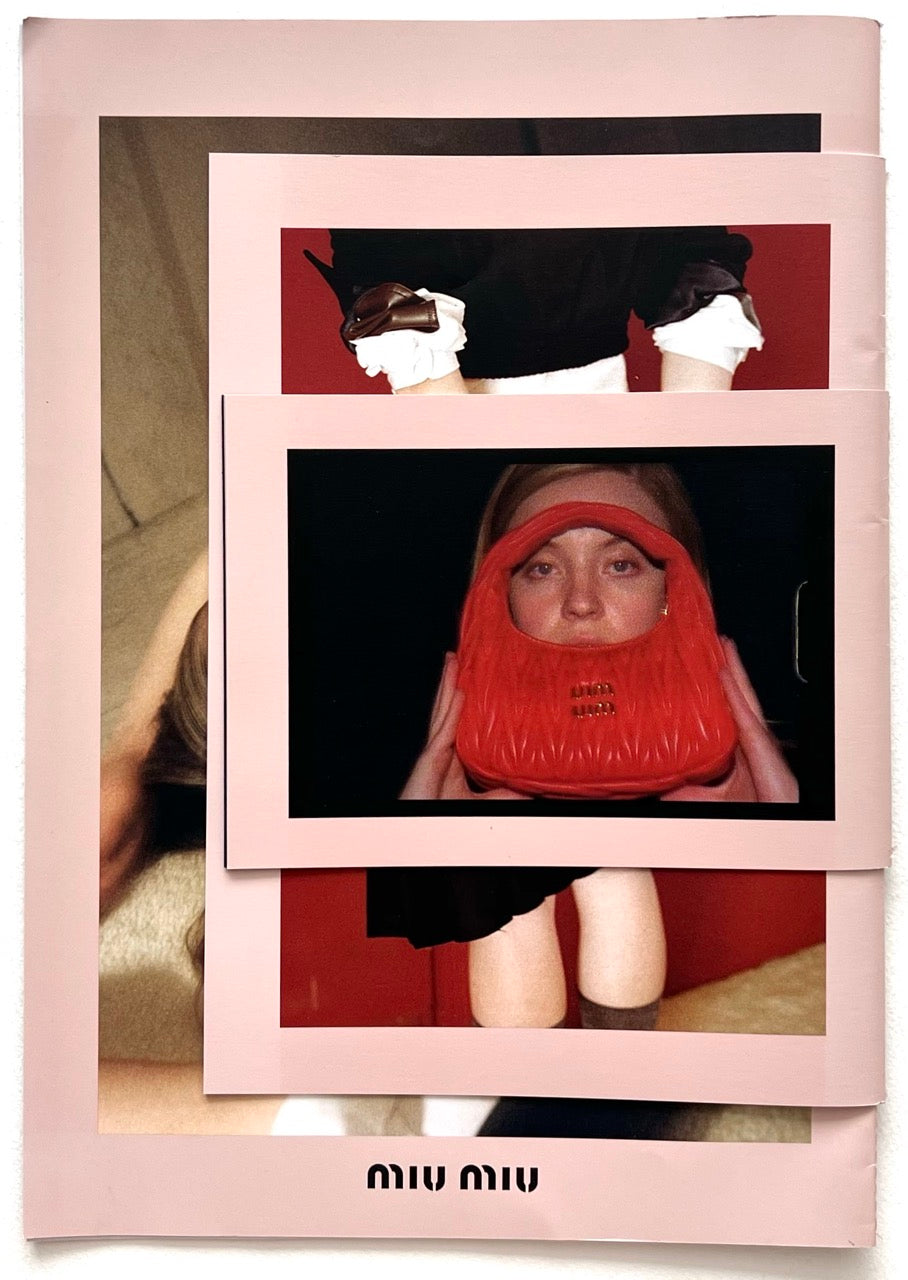 Rear cover of "SYDNEY: A Fanzine About Sydney Sweeney" by Miu Miu