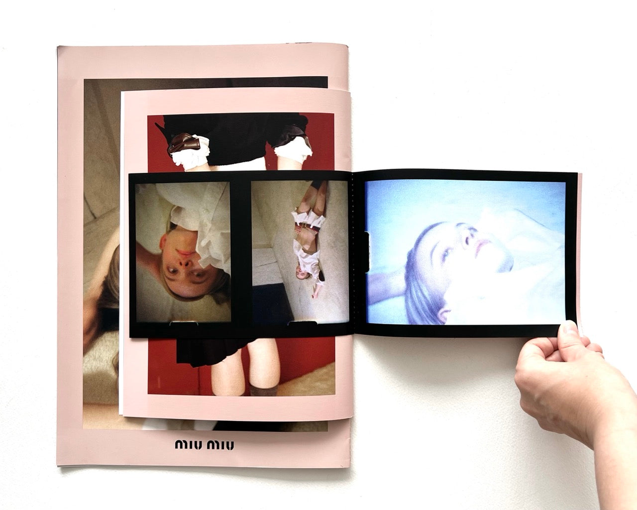 Spread from "SYDNEY: A Fanzine About Sydney Sweeney" by Miu Miu