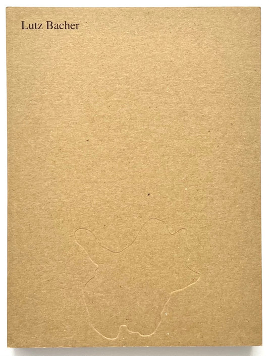 Lutz Bacher: Snow (2013), front cover with minimalist brown card and blind-embossed abstract form