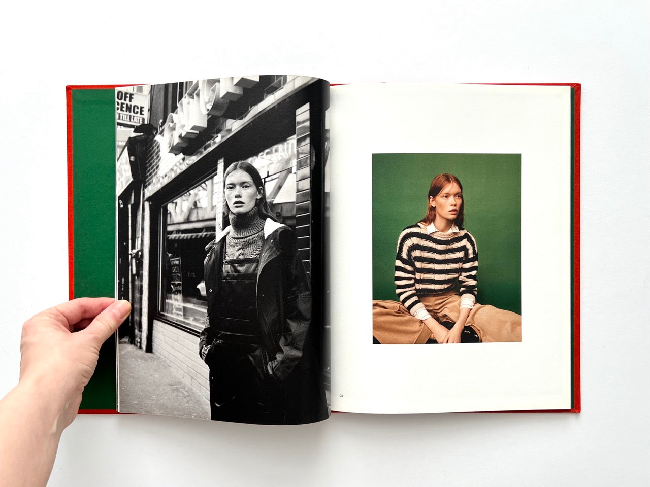 Interior spread from Sessùn Automne-Hiver 16/17 catalogue with black-and-white city photograph and colour studio fashion portrait