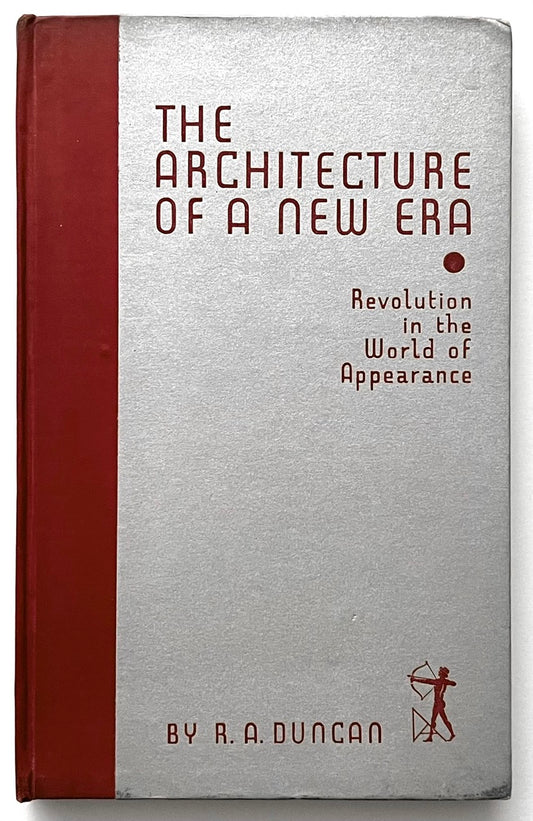 Book cover of 'The Architecture of a New Era' with red and silver design