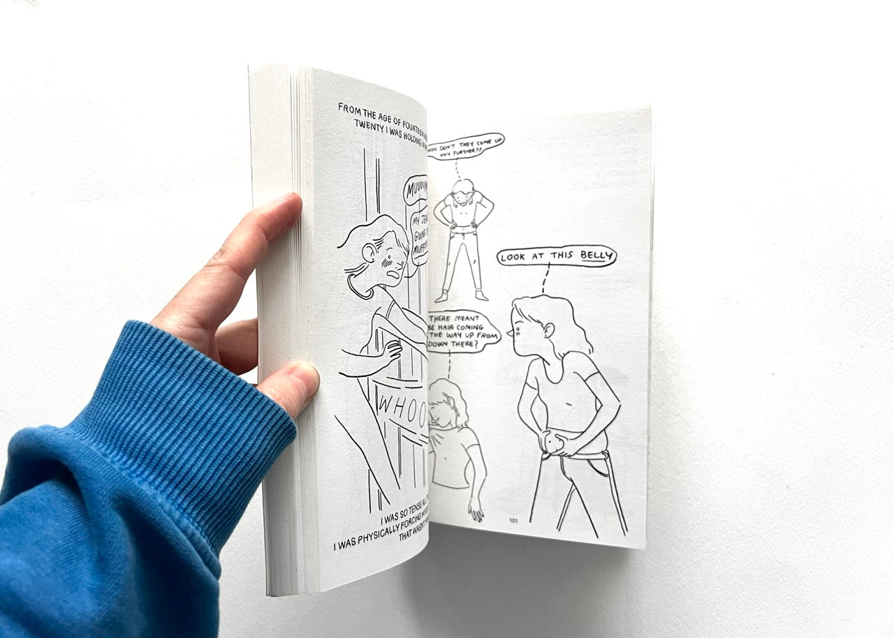 "THE TIMES I KNEW I WAS GAY" 
by Eleanor Crewes, open to an llustrated page.