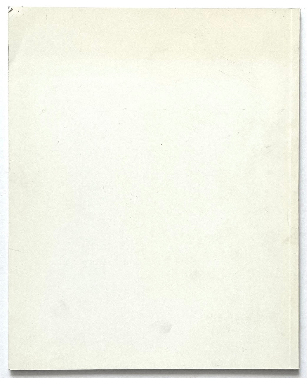 Tony Bevan Recent Paintings (1996)  – back cover minimal blank cream design