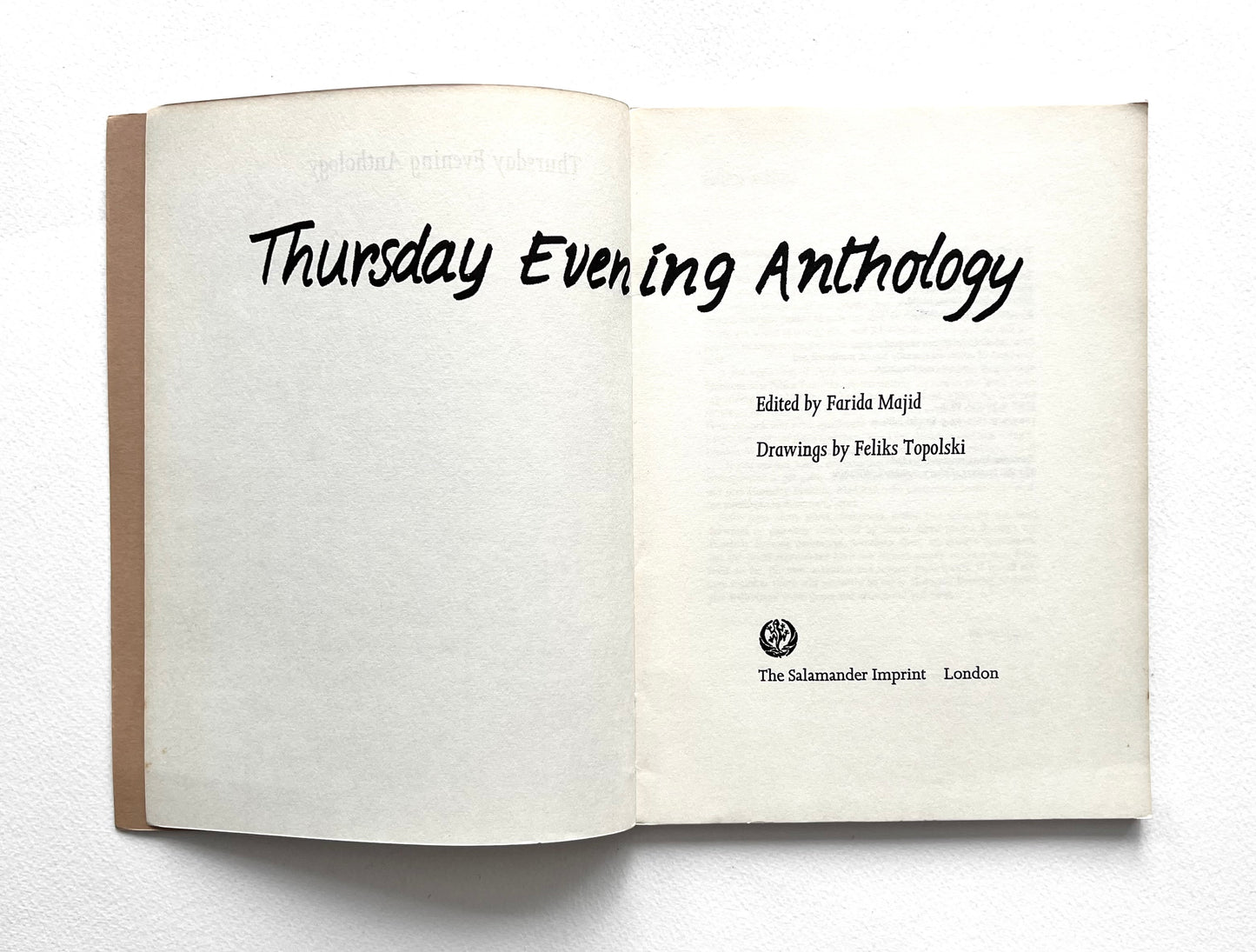THURSDAY EVENING ANTHOLOGY ed. by Farida Majid  [1977]