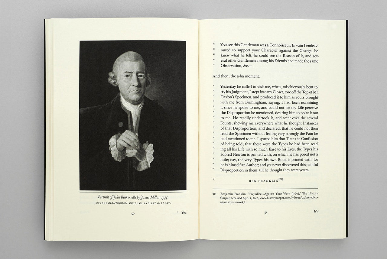 Open book - HEAR, ALL YE PEOPLE; HEARKEN, O EARTH by Errol Morris - with a black and white portrait of a man on one page and text on the other.